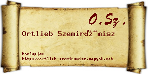 Ortlieb Szemirámisz névjegykártya